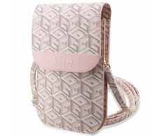 Guess krepšys telefonui GUWBHGCFSEP pink Piniginė GCube Stripe