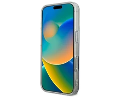 Guess GUHMP16LH4STK Apple iPhone 16 Pro 6.3″ juodos spalvos kietas dėklas IML 4G MagSafe