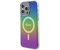 Guess GUHMP15XHITSK Apple iPhone 15 Pro Max 6.7" dėklas telefonui įvairiaspalvis hardcase IML Iridescent MagSafe