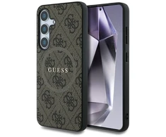 Guess Leather 4G Colored Ring Classic Logo MagSafe Samsung Galaxy S25 dėklas telefonui rudos spalvos