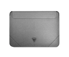 Įmautė kompiuteriui Guess Saffiano Triangle Logo (GUCS16PSATLG) sidabro spalvos