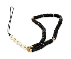 Guess zawieszka GUSTPEARK Phone virvelė telefonui juodos spalvos Heishi Beads