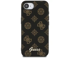 Guess Peony Script Logo MagSafe iPhone 16e Dėklas Juodas