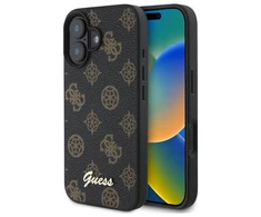 Guess Peony Script MagSafe Apple iPhone 16 - dėklas telefonui juodos spalvos