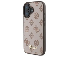Guess Peony Script MagSafe Apple iPhone 16 - dėklas telefonui rudos spalvos