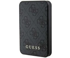 Guess Powerbank 15W GUPB5LP4GEGK 5000mAh juodos spalvos 4G odinis metalinis logotipas