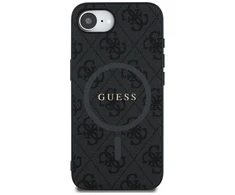 GUESS dėklas skirtas Apple iPhone 16e (SE 4 2025) suderinamas su MagSafe GUHMPSE4G4GFRK (PU 4G Ring Classic Logo) juodos spalvos
