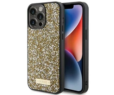 Dėklas GUESS GUHCP15LPFGSBSD IPHONE 15 PRO 6.1 "Geltonas/Geltonas HARDCASE RHINESTONE METAL LOGO