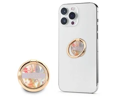 Telefono laikiklis Ring stovas GUESS Flower GURSHCHMAU violetinės spalvos