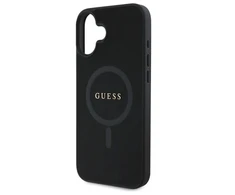Guess GUHMP16SPSAHMCK Apple iPhone 16 6.1" dėklas telefonui juodos spalvos Saffiano Classic Logo MagSafe