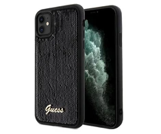 Apple iPhone 11 / XR Guess dėklas Sequin Script Metal (GUHCN61PSFDGSK) juodos spalvos