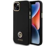 Guess GUHCP15M4DGPK Apple iPhone 15 Plus / 14 Plus 6.7" dėklas telefonui juodos spalvos hardcase Silicone Logo Strass 4G