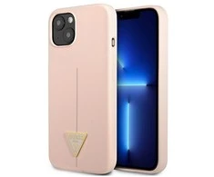 Dėklas GUESS GUHCP13SSLTGP IPHONE 13 MINI 5.4 "Rožinis/Rožinis HARDCASE SILICONE TRIANGLE