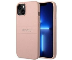 Dėklas GUESS GUHCP14MPSASBPI IPHONE 14 PLUS / 15 PLUS 6.7 "Rožinis / Rožinis SAFFIANO STRAP