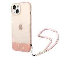 Dėklas GUESS GUHCP14MHGCOHP IPHONE 14 PLUS / 15 PLUS 6.7 "Rožinis / Rožinis HARDCASE TRANSLUENT PEARL STAP