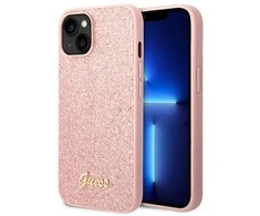 Dėklas GUESS GUHCP14MHGGSHP IPHONE 14 PLUS / 15 PLUS 6.7 "Rožinis / Rožinis HARD CASE GLITTER SCRIPT