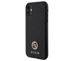 Dėklas GUESS GUHCN61PS4DGPK IPHONE 11 / XR 6.1 "Juodas / Juodas HARDCASE STRASS METAL LOGO