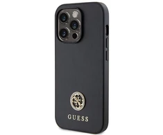 Dėklas Apple iPhone 13 Pro Guess 4G Strass Metal Logo (GUHCP13LPS4DGPK) juodos spalvos
