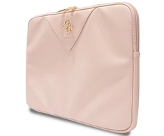 Nešiojamo kompiuterio dėklas 14" Guess Sleeve Triangle 4G (GUCS14ZPGSTEGP) rožinės spalvos