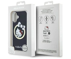 Hello Kitty HKHMP16SHFLBK Apple iPhone 16 6,1" dėklas telefonui juodos spalvos IML Fun bow Magsafe