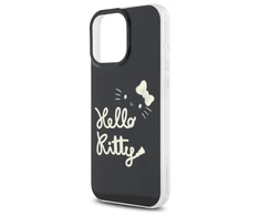 Hello Kitty HKHMP16XHGDIK Apple iPhone 16 Pro Max 6.9″ juodos spalvos kietas dėklas IML Golden Diva MagSafe