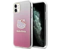 Apple iPhone 11 Hello Kitty dėklas IML Gradient Electrop Kitty Head (HKHCN61HDGKEP) rožinės spalvos