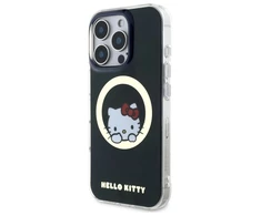Hello Kitty HKHMP16LHSWKK Apple iPhone 16 Pro 6,3″ juodos spalvos kietas dėklas IML Sweet Kitty Magsafe