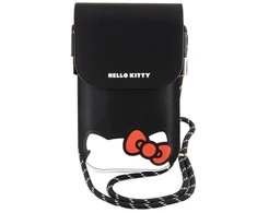 Hello Kitty odinis dėklas krepšys Hiding Kitty Cord (HKOWBPSCKEK) juodos spalvos