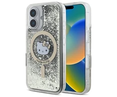 Hello Kitty HKHMP16SLGDIK Apple iPhone 16 6.1" dėklas telefonui aukso spalvos Liquid Glitter Fever MagSafe