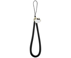 Virvelė telefonui Hello Kitty Nylon Cord Kitty Head juodos spalvos