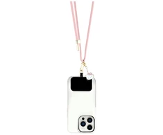 Hello Kitty Patch &amp; Kitty Head Charm Universal virvelė telefonui Rožinė