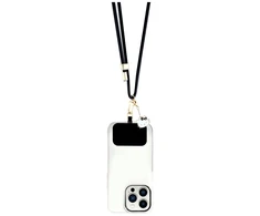Universali virvelė telefonui Hello Kitty Patch &amp; Kitty Head Charm juodos spalvos