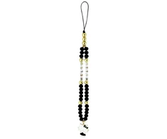 Virvelė telefonui Hello Kitty Pearls and Beads Kitty Charm juodos spalvos
