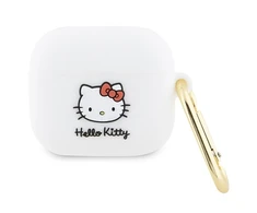 Apple AirPods 3 Hello Kitty Silicone 3D Kitty Head (HKA33DKHSH) ausinių dėklas baltos spalvos