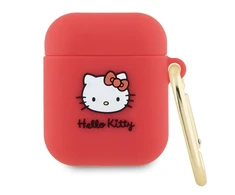 Dėklas „Apple AirPods“ ausinių „Hello Kitty“ silikoninė 3D „Kitty“ galvutė (HKA23DKHSF)