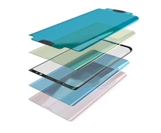 Hurtel 3D Edge Nano Flexi Glass Hybrid Full ekrano apsauga su rėmeliu Samsung Galaxy S21+ 5G (S21 Plus 5G) juodos spalvos