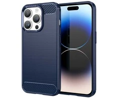 Hurtel Carbon dėklas skirtas iPhone 14 Pro, mėlynas