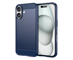 Hurtel Carbon Apple iPhone 16 silikoninis – dėklas telefonui mėlynos spalvos