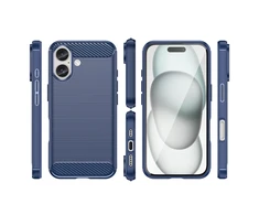 Hurtel Carbon Apple iPhone 16 silikoninis – dėklas telefonui mėlynos spalvos