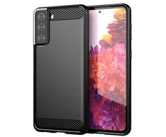 Hurtel Carbon dėklas Flexible Cover TPU Samsung Galaxy S21+ 5G (S21 Plus 5G) dėklas telefonui juodos spalvos