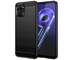 Carbon Realme 10 5G / Realme 9i 5G Flexible silikoninis Carbon dėklas telefonui juodos spalvos