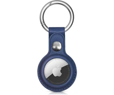 Hurtel Apple AirTag PU Leather dėklas – mėlynos spalvos