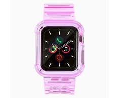 Dėklas Hurtel Silikoninė apyrankė Bracelet Case Strap Light Set for Apple Watch 40mm – raudonos spalvos
