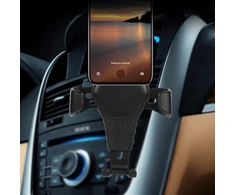 „Hurtel Car Holder H01“ juodos spalvos gravitacinis automobilio laikiklis ventiliacijos grotelėms