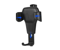 „Hurtel Car Holder H01“ juodos spalvos gravitacinis automobilio laikiklis ventiliacijos grotelėms