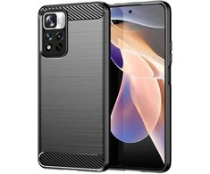 Hurtel Carbon dėklas flexible dėklas cover Xiaomi Redmi Note 11 Pro+ 5G (China) / 11 Pro 5G (China) / Mi11i HyperCharge / Poco X4 NFC dėklas telefonui juodos spalvos
