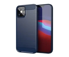 Hurtel Carbon dėklas skirtas iPhone 12 Pro / iPhone 12, mėlynas
