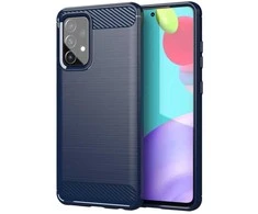 Hurtel Carbon dėklas skirtas Samsung Galaxy A72 4G, mėlynas