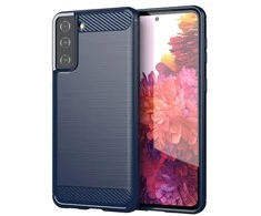 Hurtel Carbon dėklas skirtas Samsung Galaxy S21+ 5G (S21 Plus 5G), mėlynas