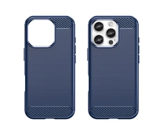 Hurtel Carbon Apple iPhone 16 Pro Max silikoninis – dėklas telefonui mėlynos spalvos